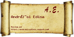 Andrási Edina névjegykártya